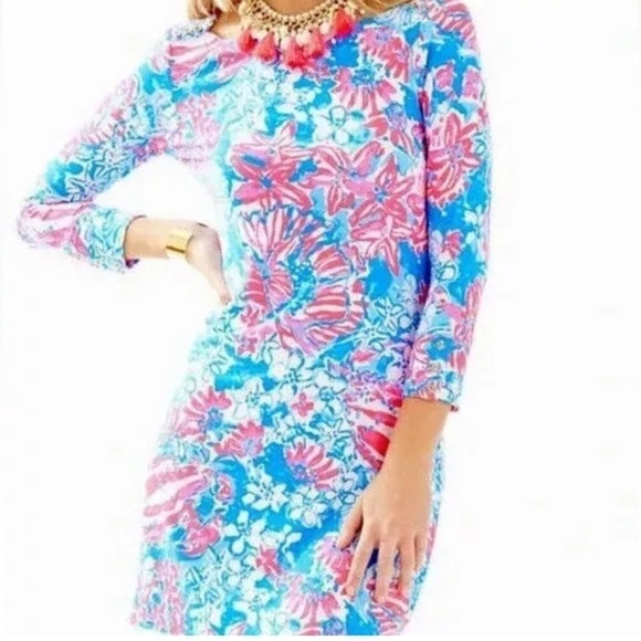 Lilly Pulitzer Dresses & Skirts - Lilly Pulitzer Sophie Shift Dress Pop Pop Bay Blue Vacation Preppy Small